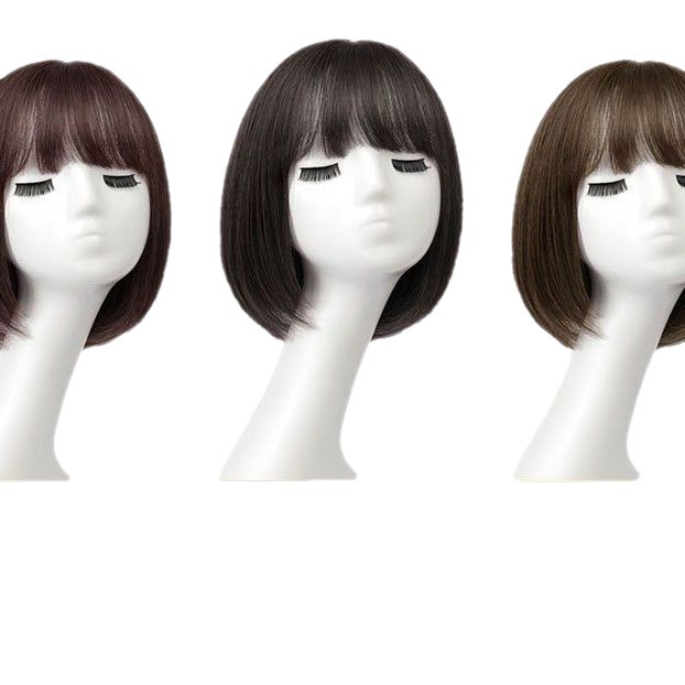 Peluca para mujer, estilo bob corto, peluca completa, aspecto realista de cabello humano, estilo de cabello largo, fibra resistente a altas temperaturas.