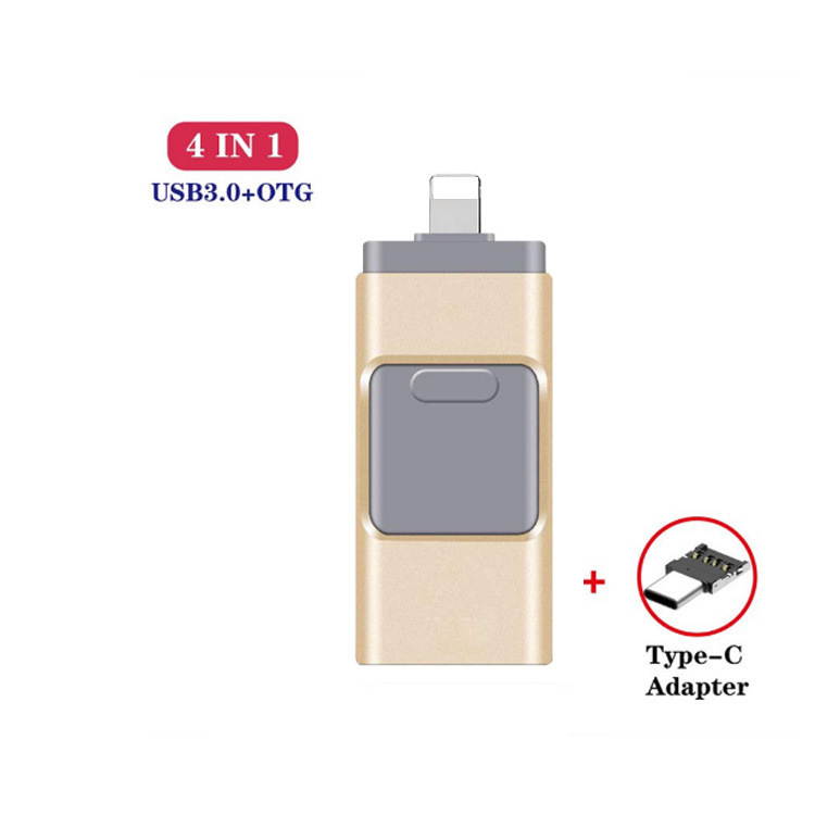 Disco flash del usb del teléfono móvil tres-en-un disco flash del usb para el ordenador androide 1t del iPhone de la manzana