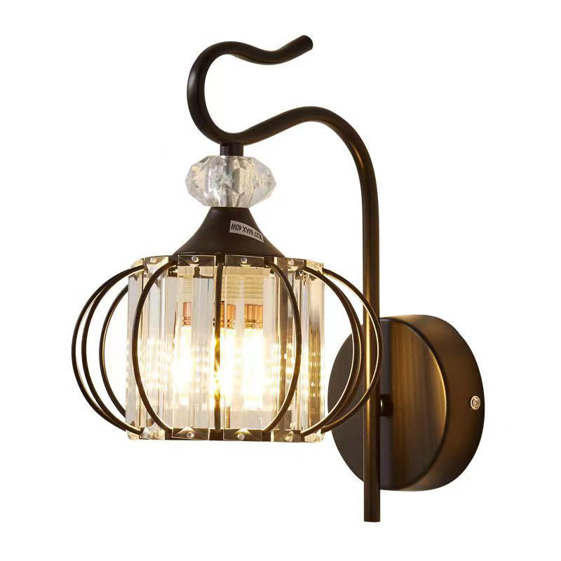 Nuevo moderno minimalista dormitorio lámpara de noche protección ocular lámpara de pared de cristal salón estudio corredor pasillo escalera lámpara