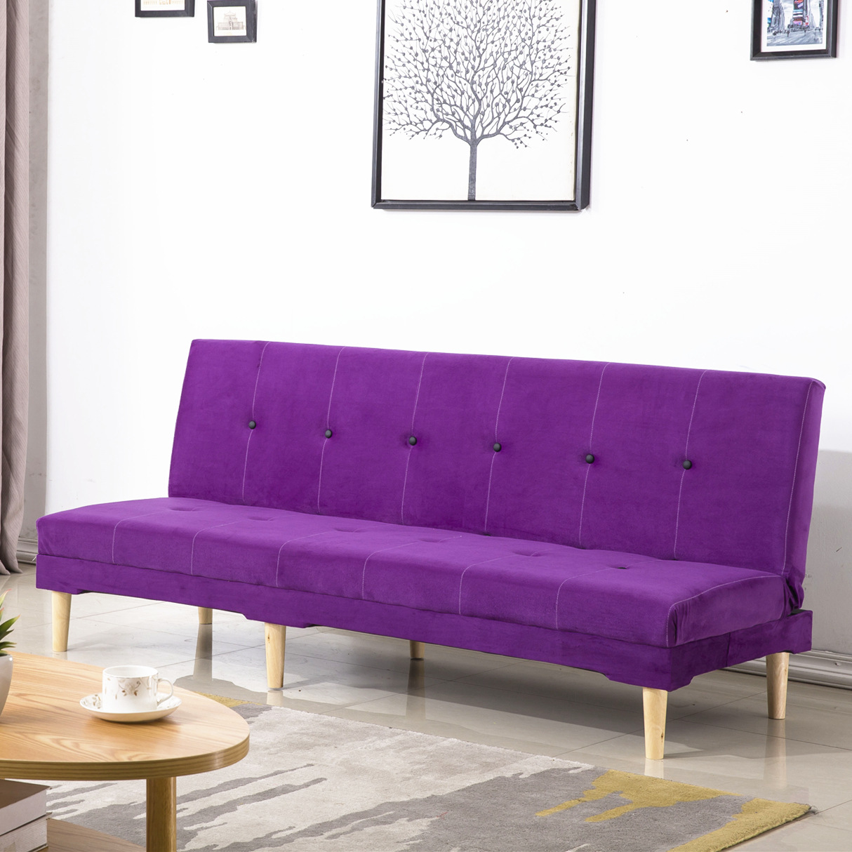 Fábrica directa sofá pequeño tipo simple cama plegable alquiler de alquiler económico esquina sala de estar dormitorio tienda al mediodía