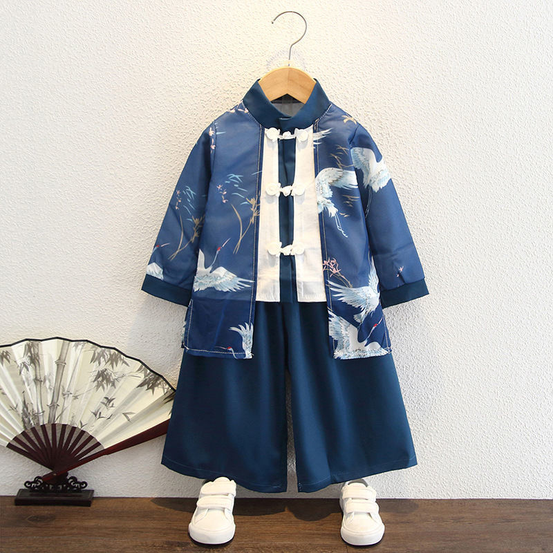 汉服男童中国风春秋宝宝唐装少爷服儿童古风国学套装幼儿园演出服|undefined