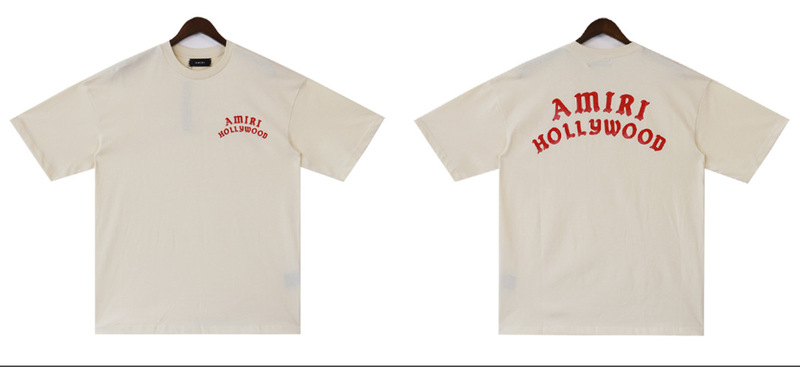 貿易クロスAm新文字クラシックプリント半袖男女同型カップルTシャツiri夏高iri製品タイプ|undefined