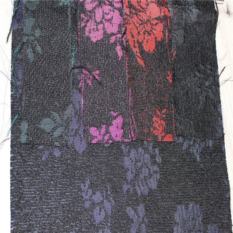 粗纺纱花朵图案面料适用于服装装饰沙发布鞋子布