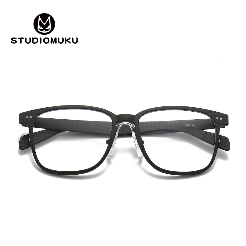 STUDIOMUKU madera fresca gafas de fibra de carbono doméstica miopía gafas marco ligero marco negro marco gafas marco