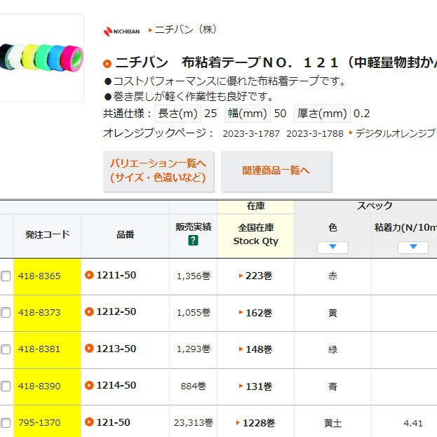 NICHIBAN日本米其邦胶带2311H-50工业产品胶带