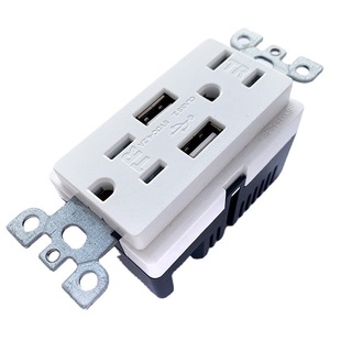 Factory wholesale American standard certified USB wall plug American standard usb wall socket fast charge 4.2Amps