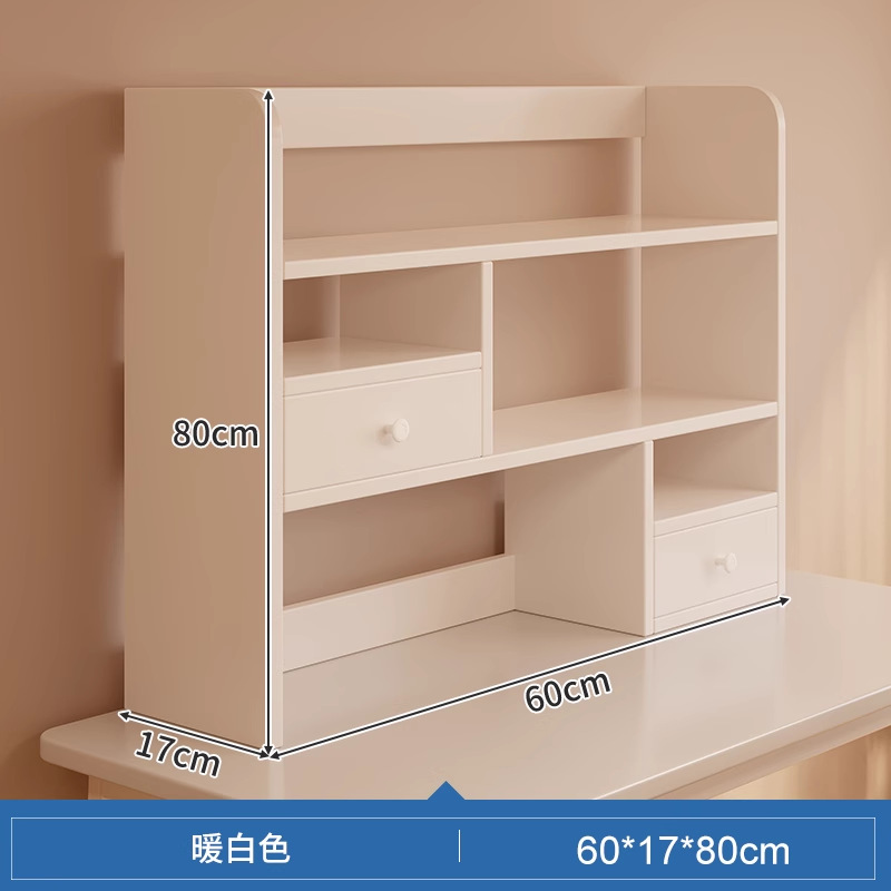 Estante de almacenamiento de cosméticos de escritorio de almacenamiento de escritorio de 2024 nuevo tipo de estante de almacenamiento doméstico pequeño multicapa en el tocador de chicas