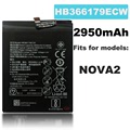 适用于华为HB366179ECW手机内置电池,NOVA2电池,2950mAh