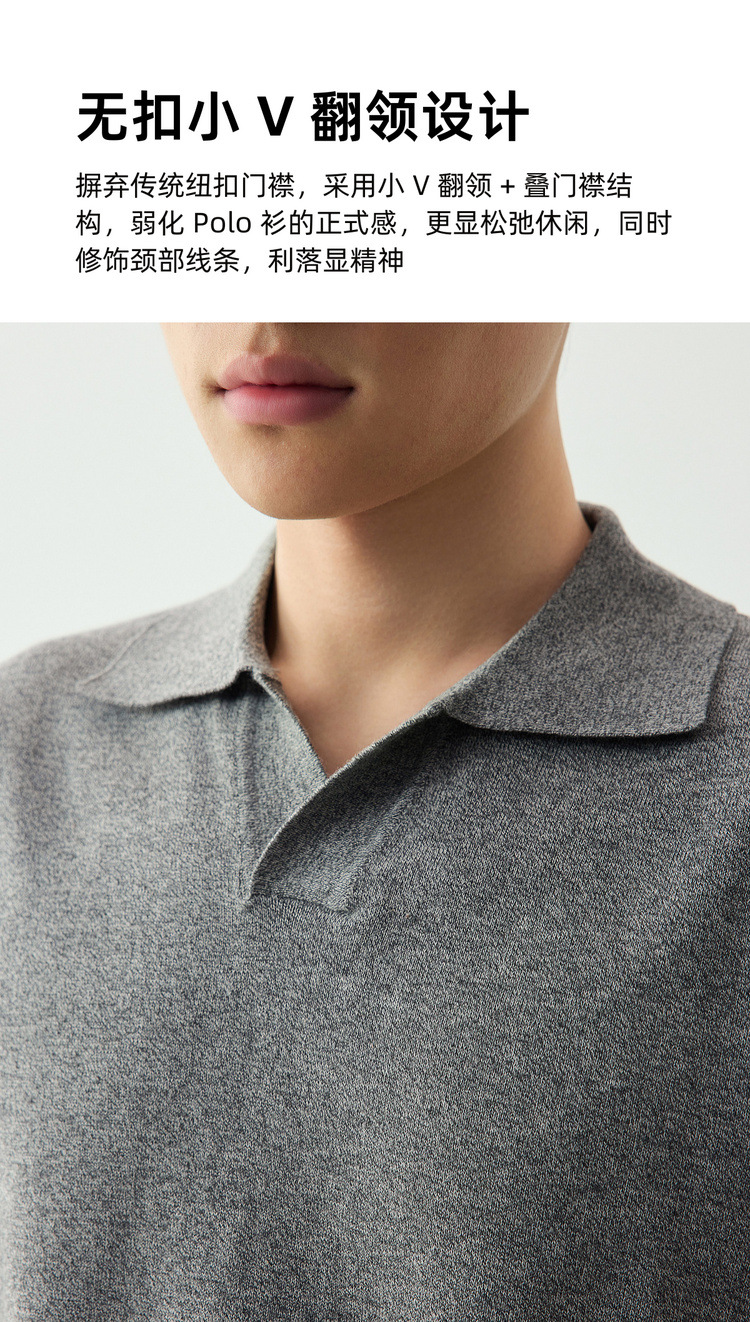 Áo polo nam cổ bẻ tay ngắn kiểu hải âu, chất liệu cotton thoáng mát — đen chi tiết 5