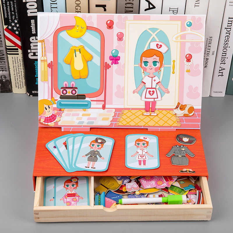 Magnetic Patch Toy Children's Sex Puzzle Changing Clothes Game Painting Boys and Girls