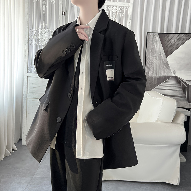 1 2023 British Men's White Blazer Autumn Thin Cool Style High-end Trendy Brand Handsome Suit_voghion.com