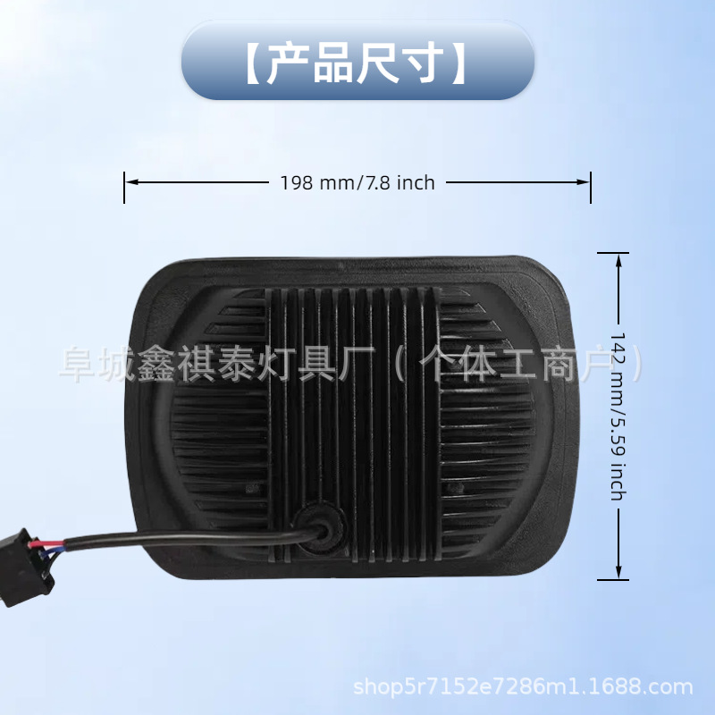 Cuadrado de 5 cuentas de 7 pulgadas con luz de día de apertura de ojo de ángel de dos colores para faros led de coche jeep Wrangler