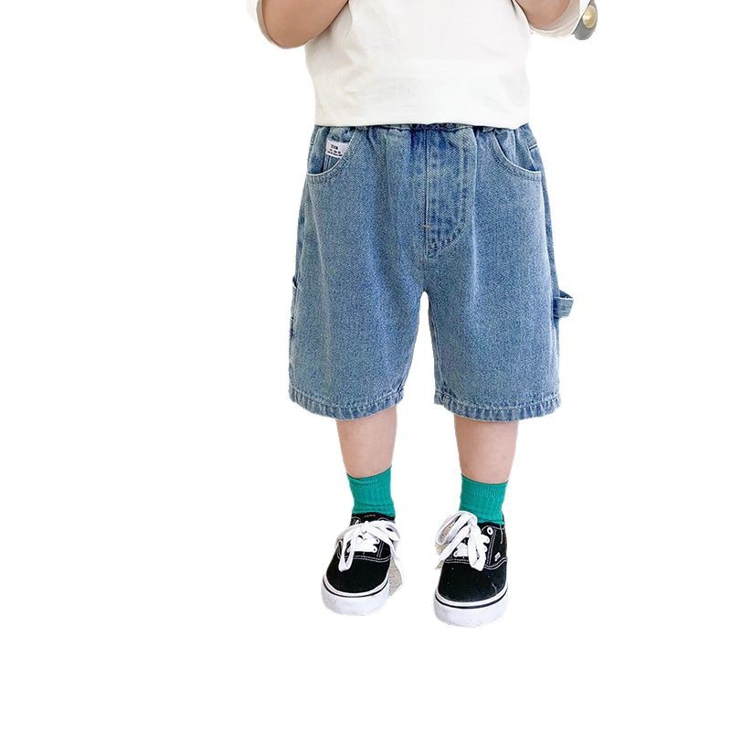 Nueva moda de verano para niños pantalones cortos jeans para niños pantalones delgados para niños pantalones sueltos de verano