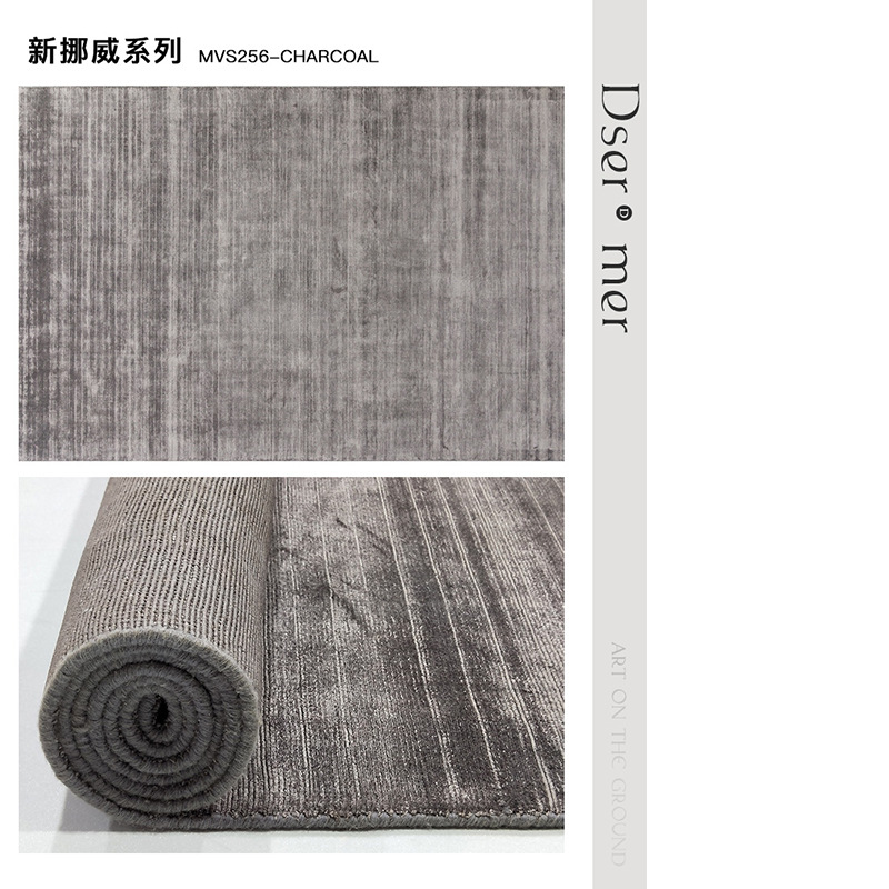 Nueva alfombra tejida a mano sala de estar fácil de cuidar alfombra de cama de dormitorio India importación pesada alfombra mercerizada