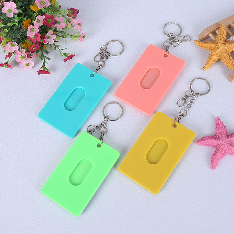 Bus creativo estudiante titular de la tarjeta de identificación 3D tridimensional pegamento flexible titular de la tarjeta de Banco de acrílico