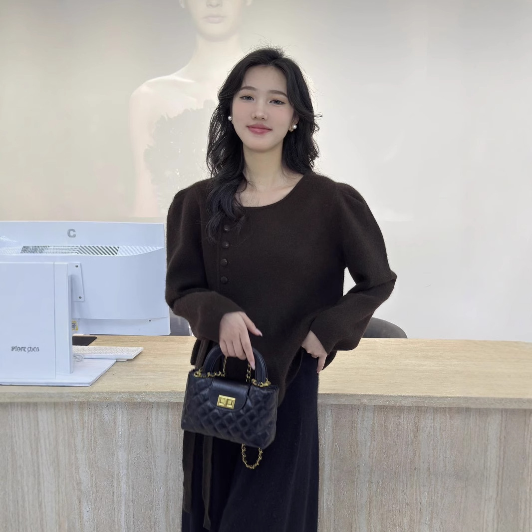 돌아 오지 않습니다  [푸원] DANQUE2024 가을과 겨울 사이드 스트랩 느슨한 한국 디자인 감각