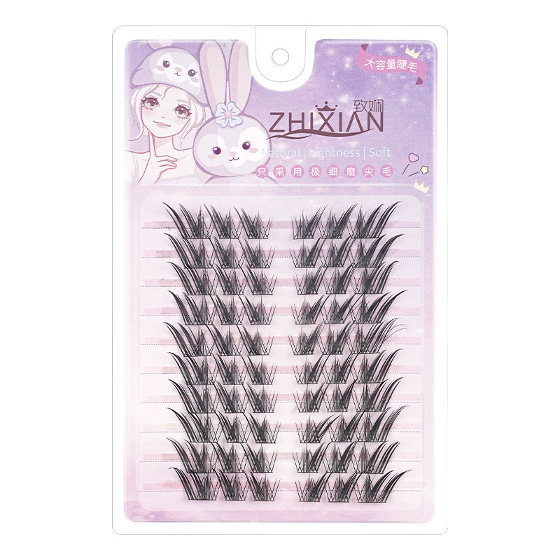 Dense False Eyelashes for Extension, Multi-Style Individual Cluster Flare Kit, Reusable