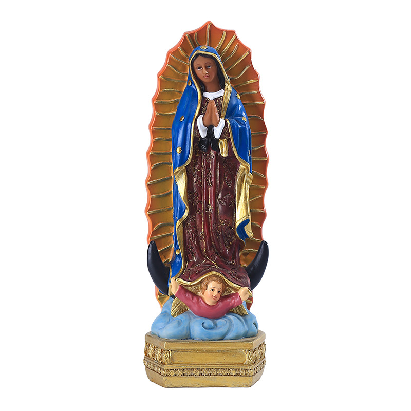 Suministro transfronterizo de adornos clásicos mexicanos de personajes de 20 cm de altura para regalos de decoración de interiores para el Día de la Madre, artesanías de resina.