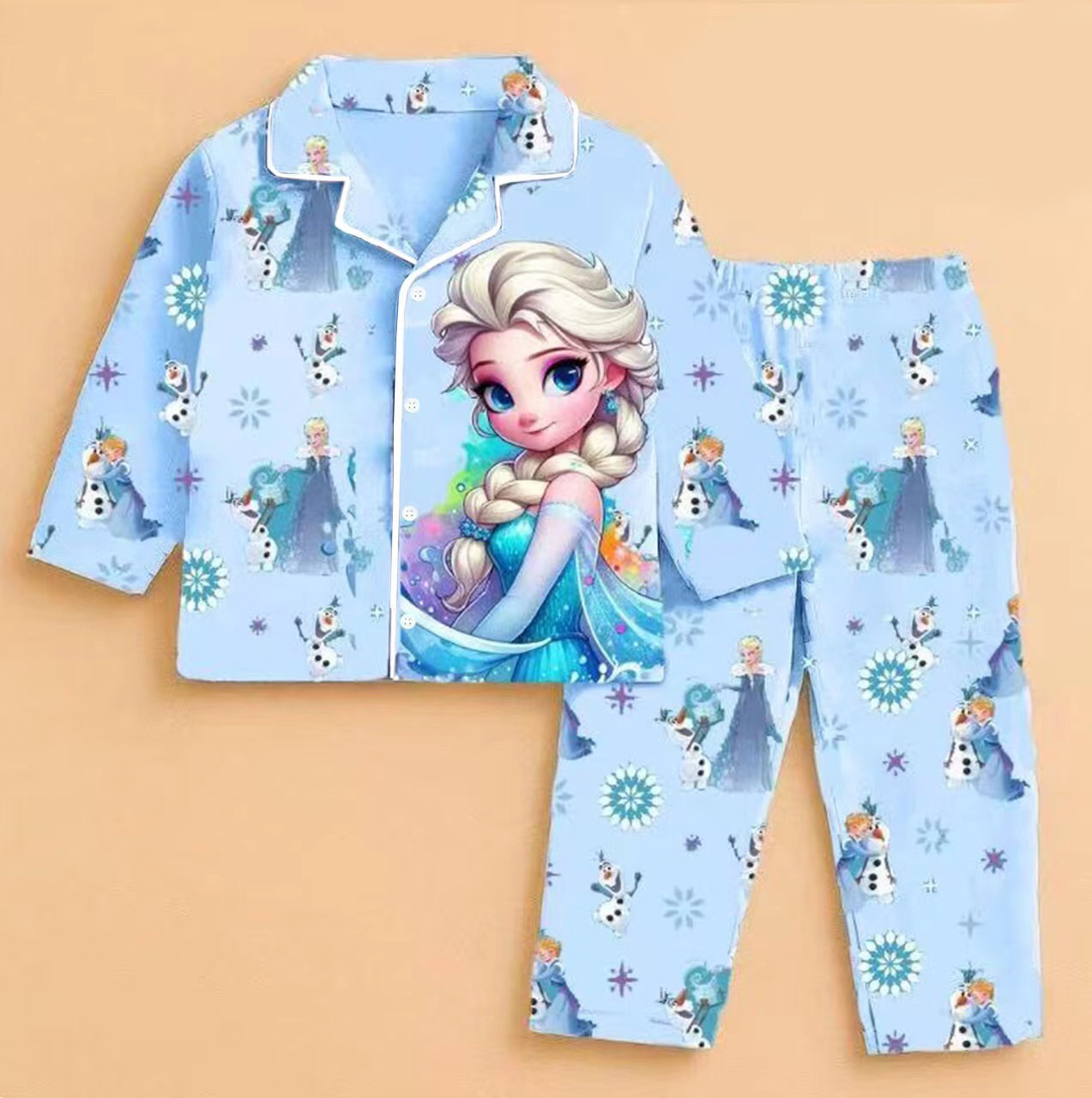 2026 Spring and Autumn Children's Cardigan Pajama Set for Boys and Girls, Long Sleeve and Long Pants Set, Baby Homewear Distribution