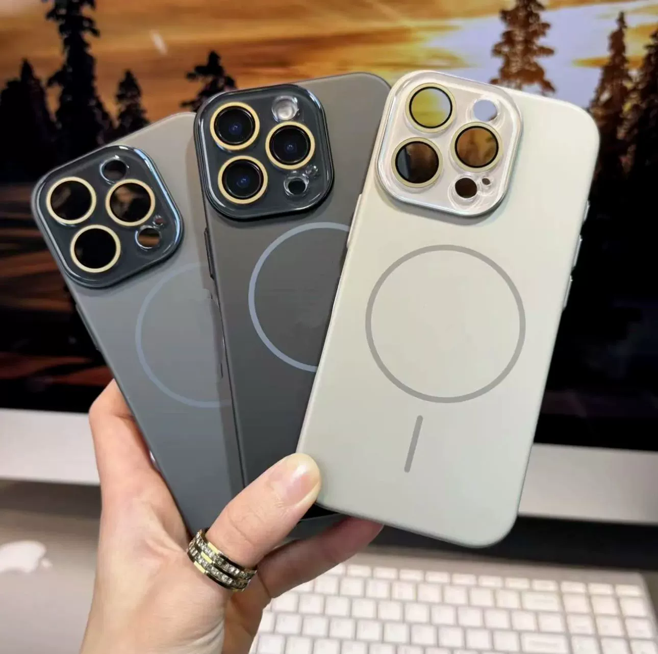 Матовый защитный чехол совместимый с iPhone 16, для 15 Pro Max