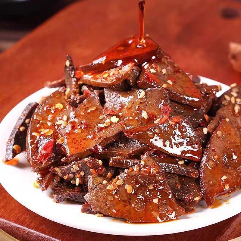 柴火猪肝麻辣香辣味真空小包装猪肝即食办公室卤味湖南小吃下酒菜|undefined