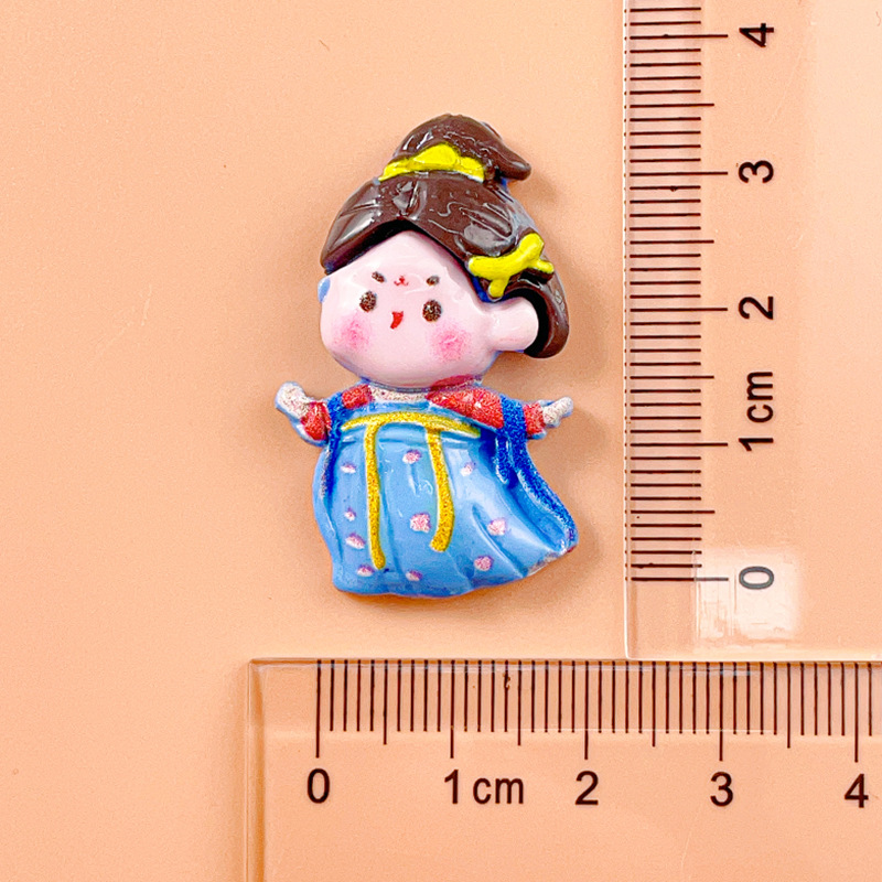 Venta directa nueva superficie brillante Dinastía Tang Dancing Girl accesorios de resina DIY Dinastía Tang belleza teléfono caso horquilla accesorios para el cabello parche