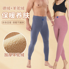 冬季爆款驼绒保暖裤男士打底裤高弹力防寒自发热裤加厚一件代发