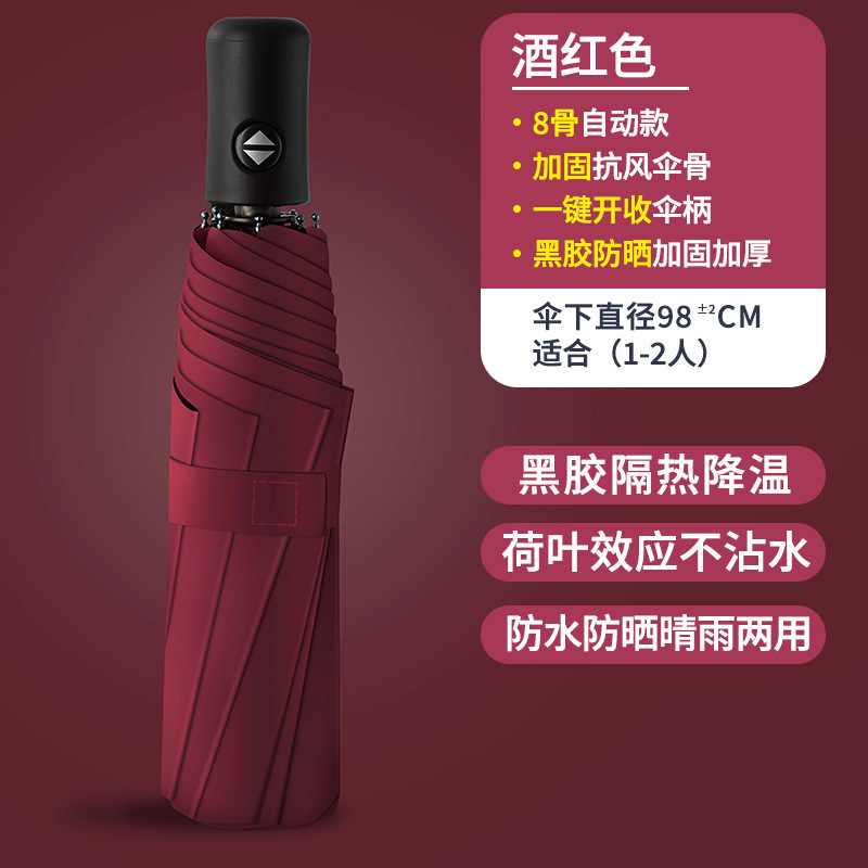 Paraguas automático de hueso doble de 24 huesos, protección solar reforzada, parasol, parasol de sentido avanzado, parasol para hombres, parasol de vinilo, protección UV