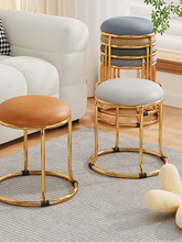 圆凳圆形软包面板椅面布艺凳面凳子配件猫爪皮坐垫钢筋凳包29cm