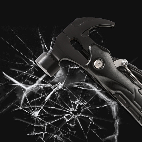 Wholesale Outdoor Camping Goat Horn Small Hammer Combination Tool High Carbon Steel Household Car Break Window Hammer Multi-functional Hammer