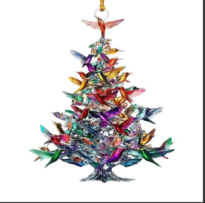 Nuevos productos transfronterizos de acrílico plano de simulación de pájaros colgante de decoración de Navidad árbol de Navidad colgante de decoración para el hogar image 18