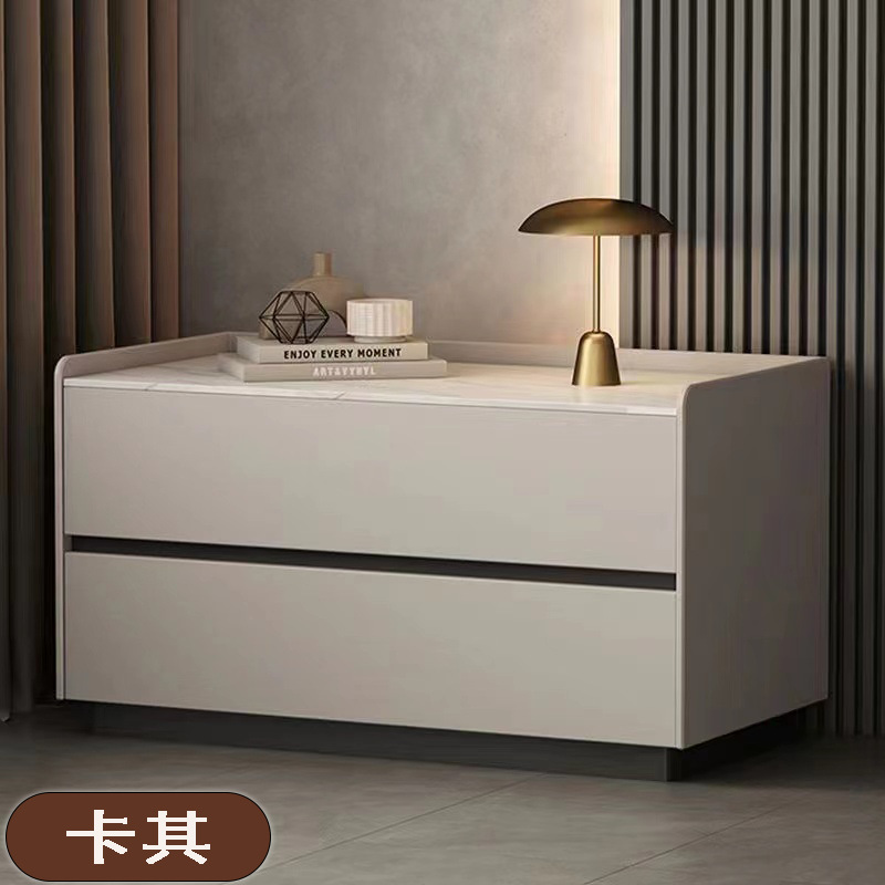 Ampliación del gabinete de la cama de madera maciza enorme simple almacenamiento gabinete de zapatos nuevo moderno dormitorio cabecera armario de almacenamiento italiano