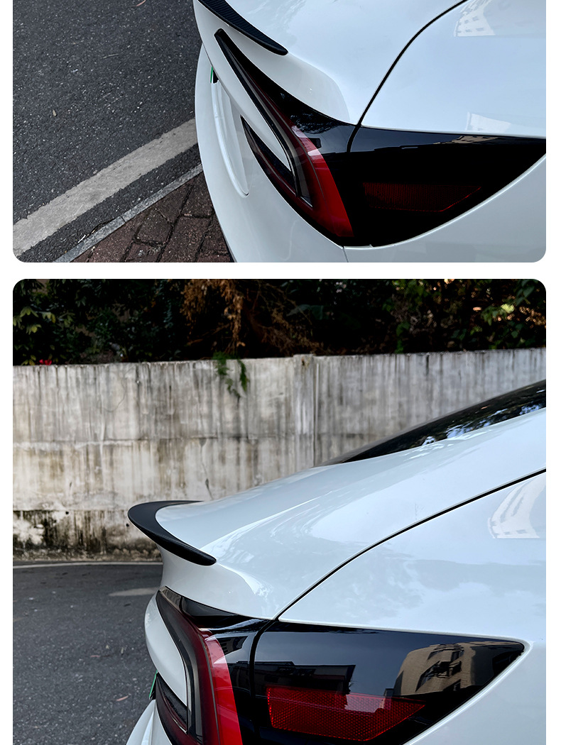 Suitable for Tesla Huanxin Y dry carbon tail Highland3 real carbon fiber spoiler fixed wing