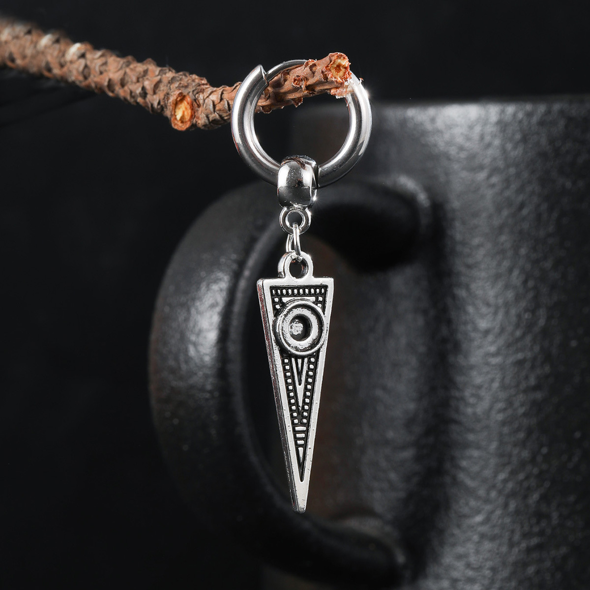 1 Piece Quantity 1 Piece Retro Punk Geometric Plating Stainless Steel Drop Earrings