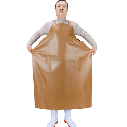 Nylon Waterproof Extended Length Apron Kitchen Oil Proof Waist Guard Fish Processing Work Protective Stain Resistant Outer Wear Cover-up
