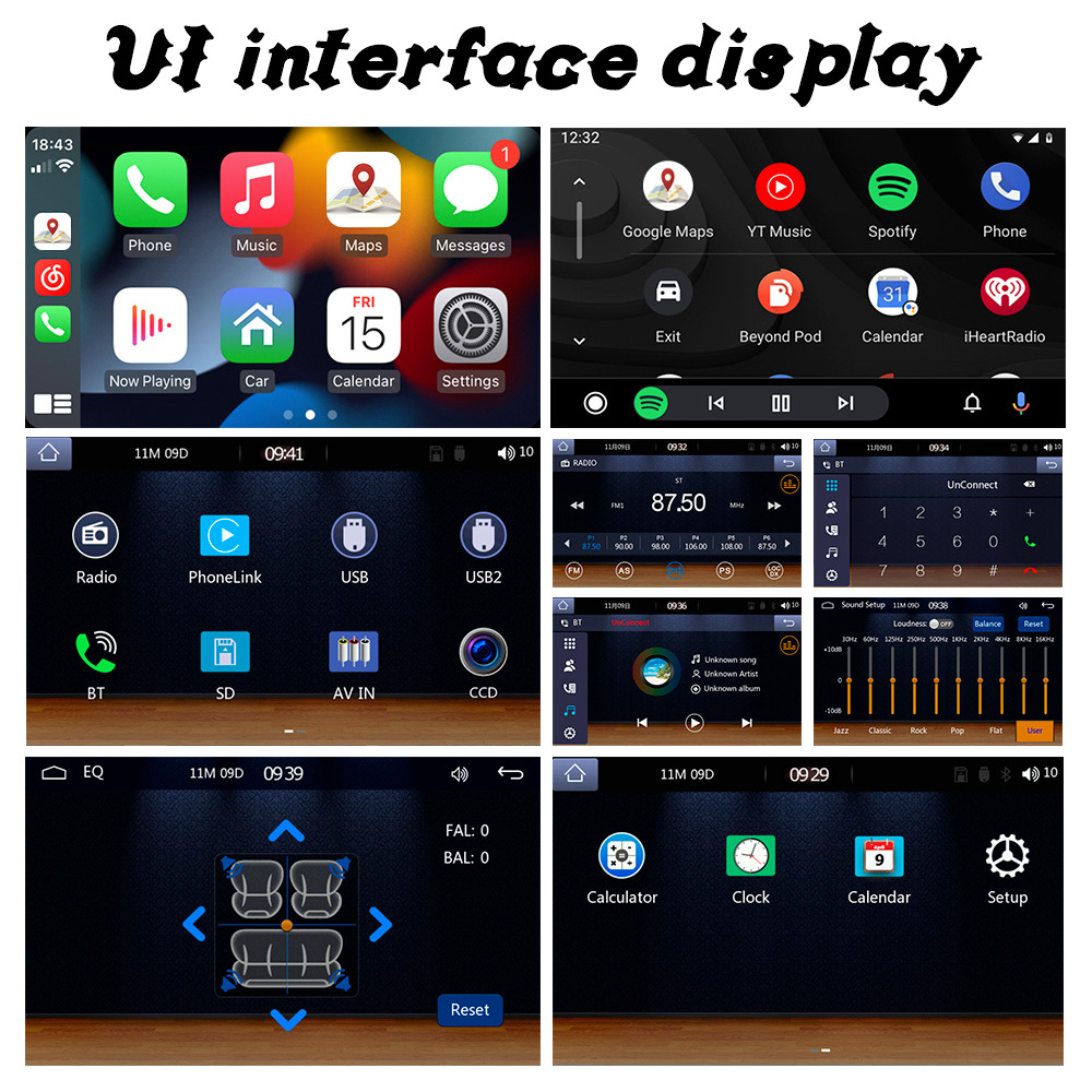 6.2inch Single-Cylinder Wired Carplay Android Auto Car Bluetooth Mp5 Player Radio Reversing Priority 12V