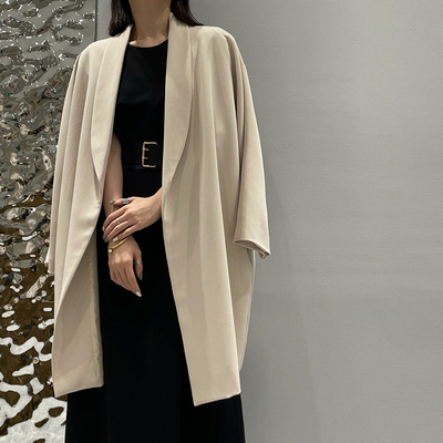 春夏季休闲翻领西装外套女款2022新款韩版气质休闲时尚潮流风衣女