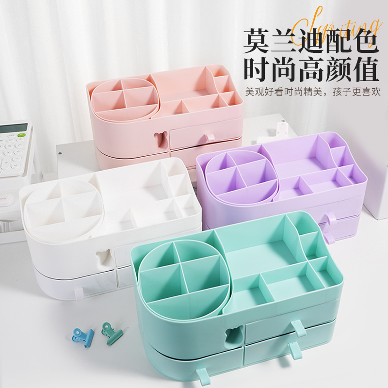 Caja de almacenamiento de gabinete de espejo lavabo de baño cosméticos lápiz labial estante de almacenamiento caja de acabado inclinada montada en la pared de baño