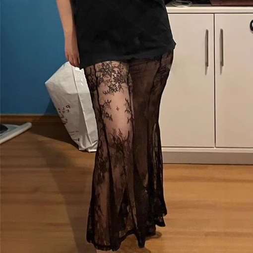 2025 new sexy lace skirt women's exquisite pattern romantic mesh skirt factory direct wholesale