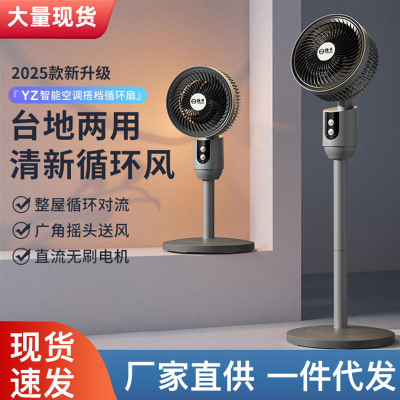空气循环扇家用大风力落地扇遥控定时台立两用风扇礼大风量