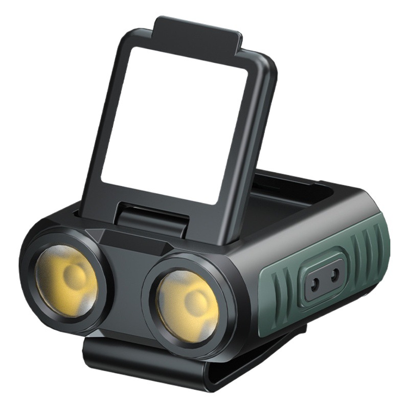 Night fishing headlamp fishing special charging induction clip hat clip light camping strong light super bright head wearing hat brim light bait light