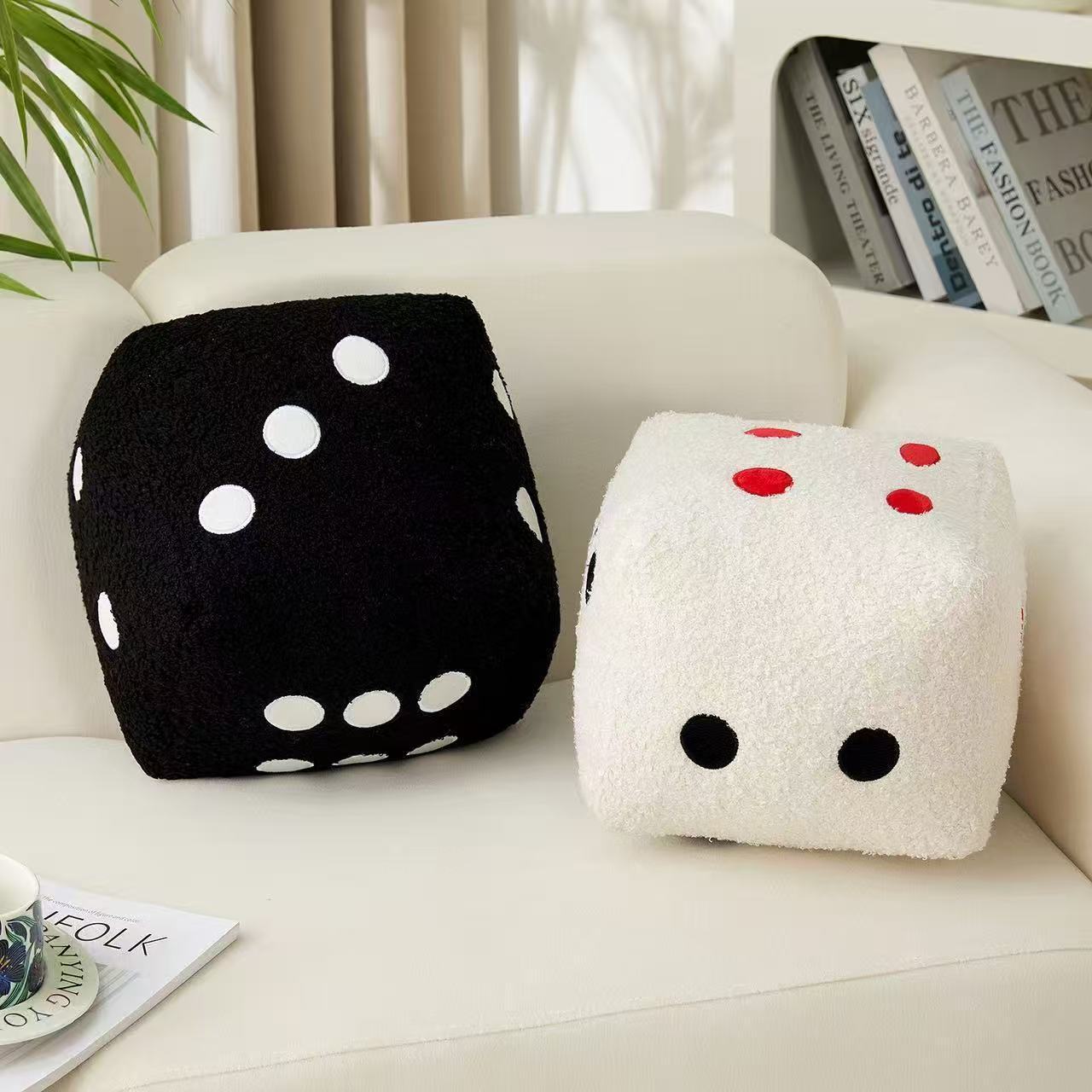 Large Plush Dice Doll Game Prop Plush Toy for Boyfriend or Girlfriend Activities, Sleeping, Birthday