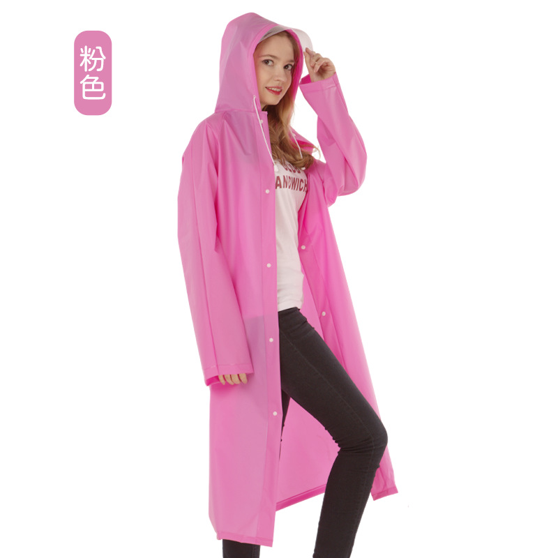Impermeable Largo para Adultos de EVA, Reutilizable, para Exteriores y Viajes