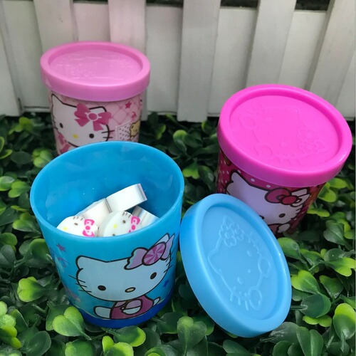 Cartoon Creative Kitten Eraser Mini Cat Head Animal Shape Eraser Wholesale Student School Supplies Prizes
