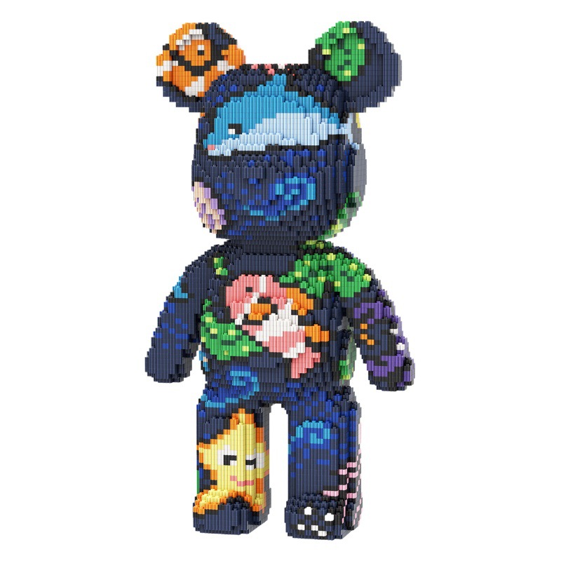 Mengpin oso pequeño bloque de construcción de partículas ensamblado juguetes educativos para niños y niñas regalo de cumpleaños decoración de sala de estar