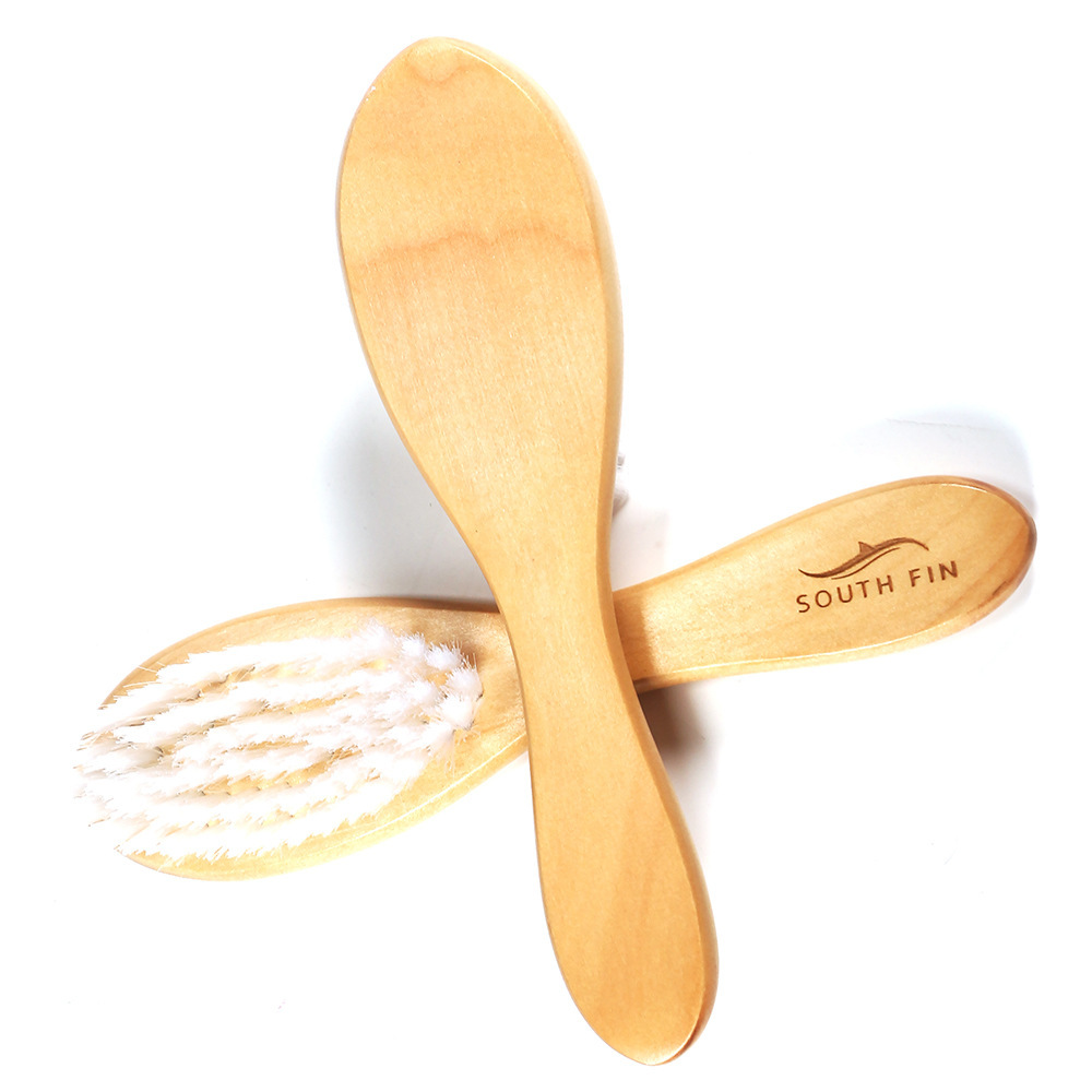 SOUTH FIN Nylon Woolen Wood Shampoo and Body Massage Brush Small size undefined