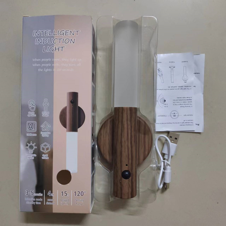 Luz nocturna inteligente inducida por el cuerpo humano decoración del dormitorio luz de atmósfera bebé dormir protección de ojos iluminación multifuncional luz nocturna