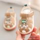 Summer children's sandals with lights called 1-year-old 2-year-old soft-soled toddler shoes for boys and girls