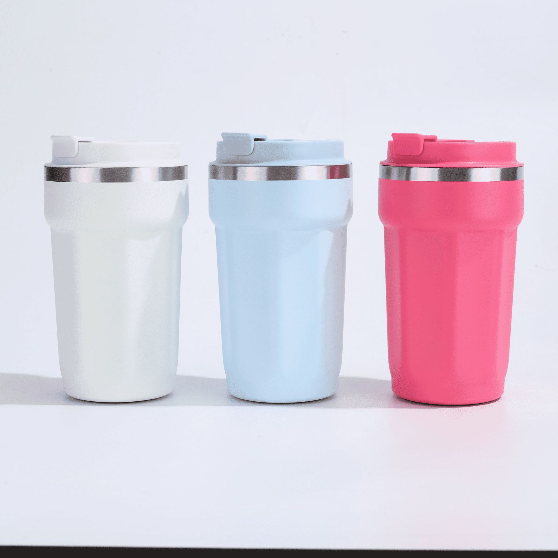 Transfronterizos nuevos tazas de café octogonal de alto valor 304 tazas de aislamiento de vacío de acero inoxidable multifuncional tazas de doble bebida