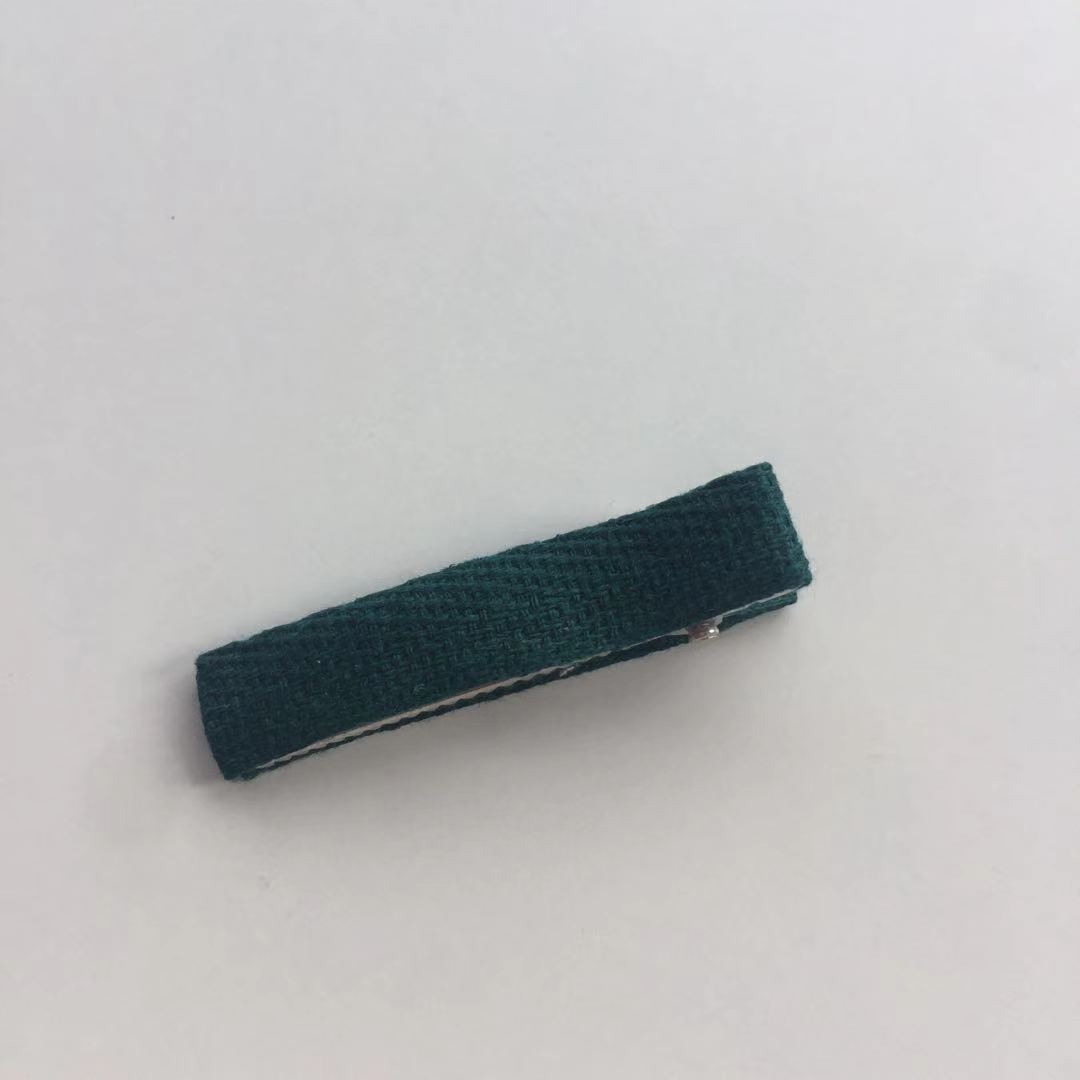 子供のヘアピン工場供給キャンディーカラーのヘリンボーン綿布オールインクルーシブダブルフォークカモノハシクリップ女の子アクセサリー卸売印刷